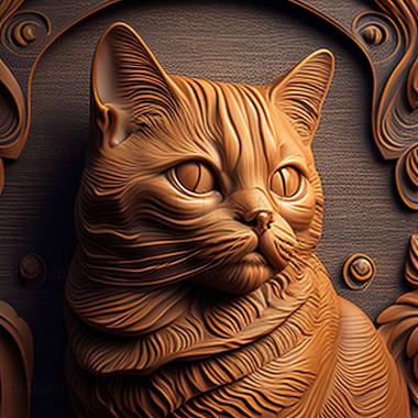 3D модель Матроска кошка известное животное (STL)